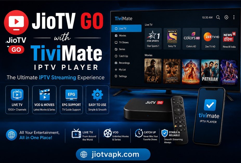JioTV Go with TiviMate IPTV Player